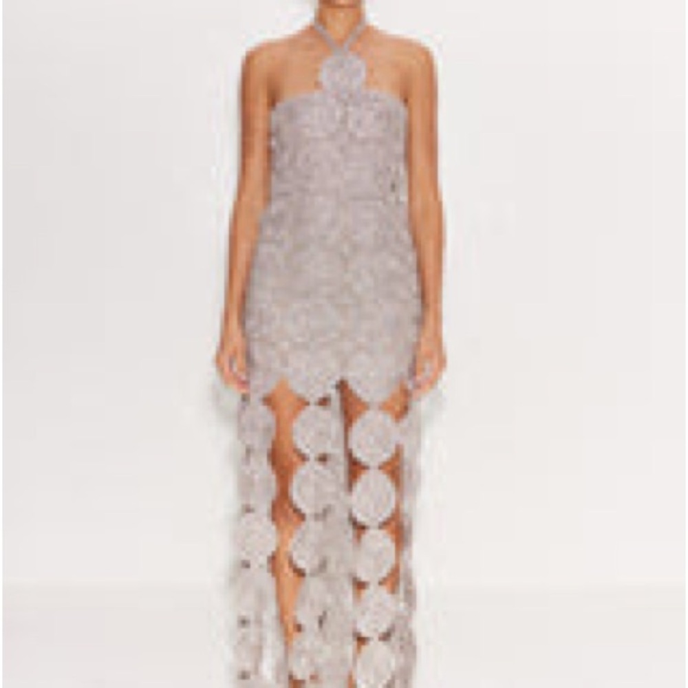 SIMON MILLER BEEP BEEP DRESS IN SATELLITE SILVER - S / SATELLITE SILVER